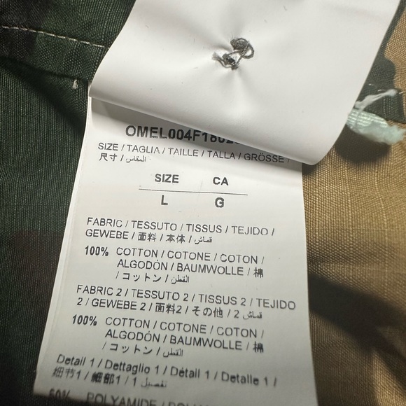 OFF-WHITE RECONSTRUCTED CAMO FIELD JACKET By Virgil Abloh Size Large - Picture 6 of 15